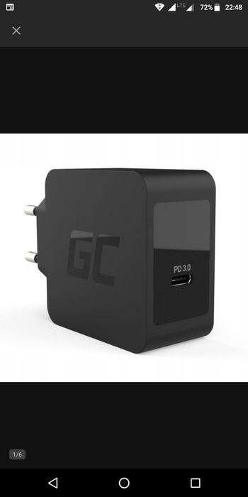 Ładowarka Green Cell  sieciowa USB-C 18W PD super szybka