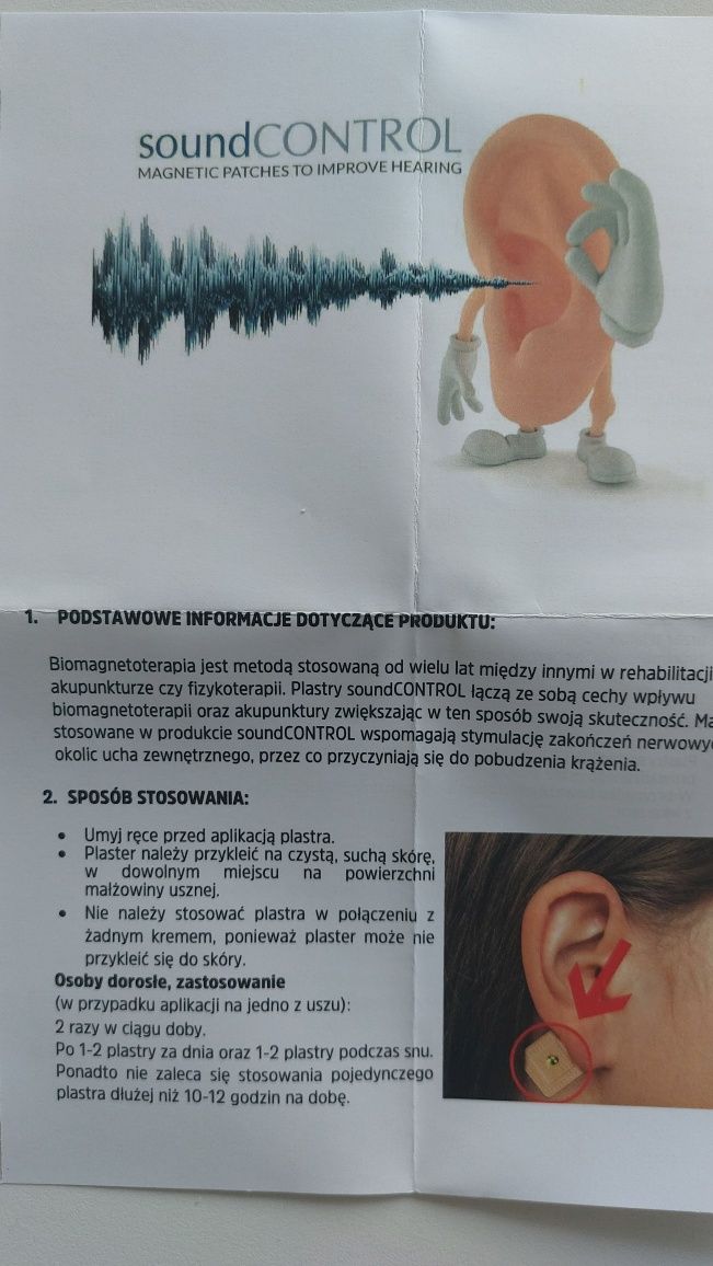 SoundControl - biomagnetoterapia poprawia jakość słuchu 2 opakowania