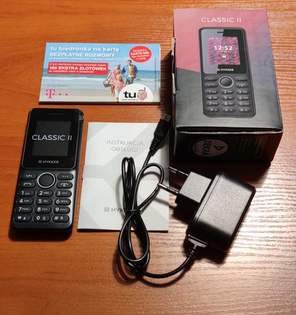 Nowy telefon Hykker Classic II Dual SIM i starter.
