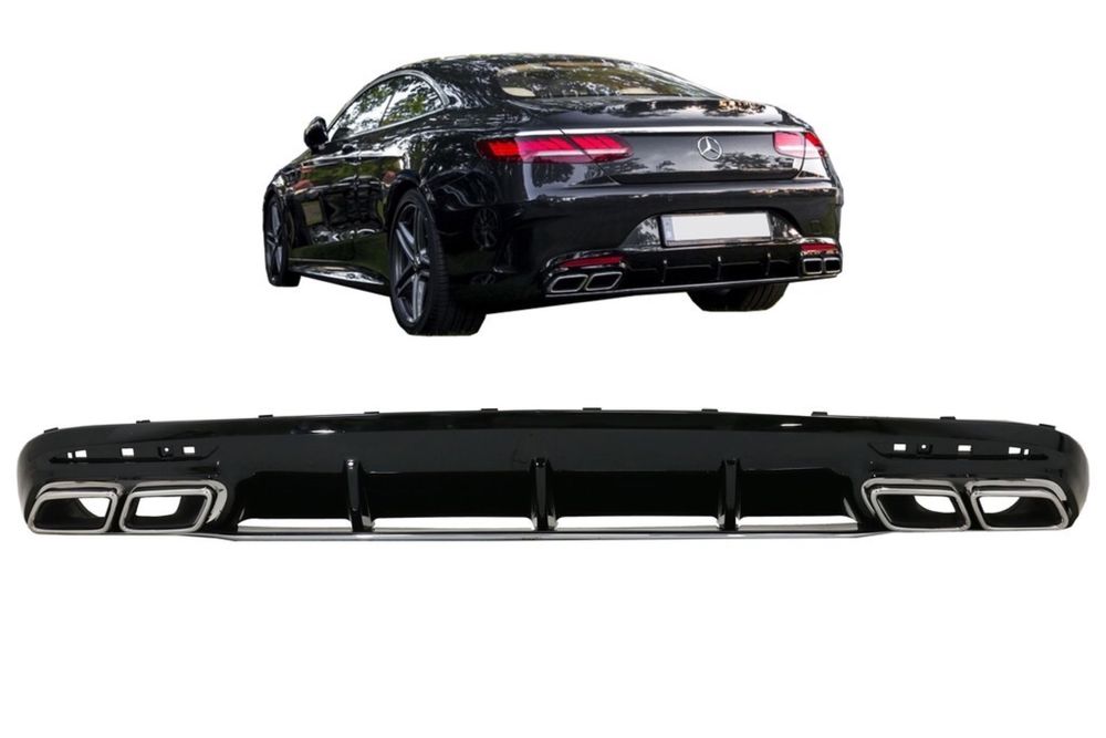 Диффузор насадки бампера Mercedes Benz S coupe W217 C217 63 AMG