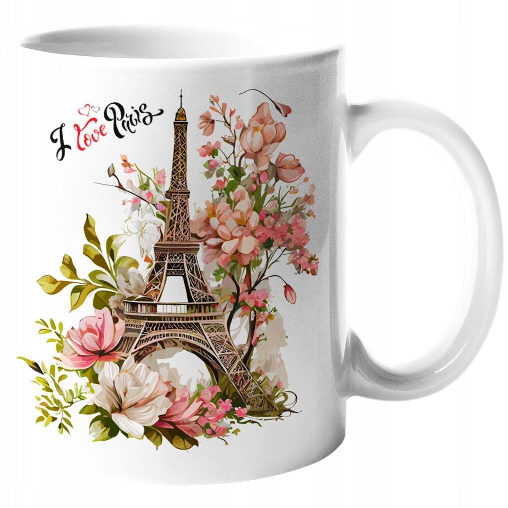 cudowny kubek - i love paris - wieża eiffla ceramika paryż eiffel 330m