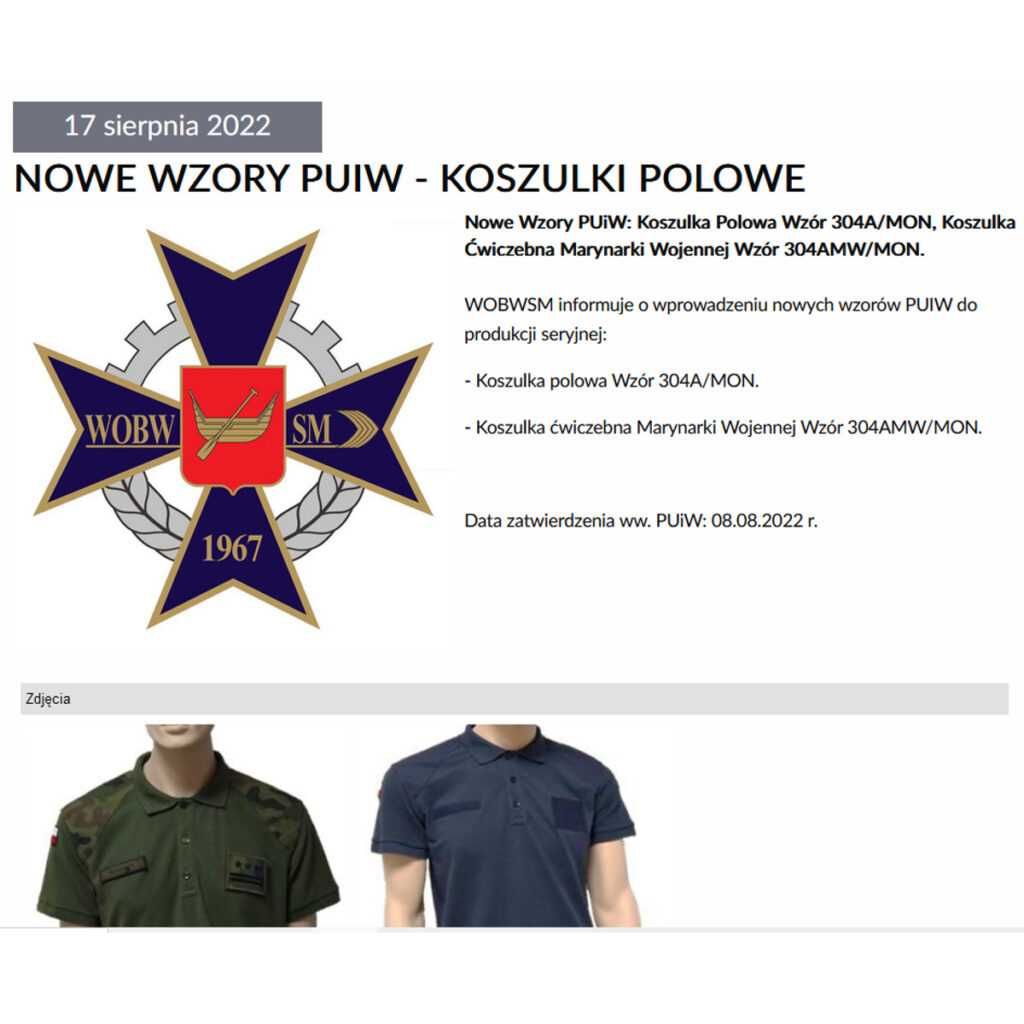 Koszulka POLO Marynarki Wojennej 304AMW/MON WP rozmiar XXL