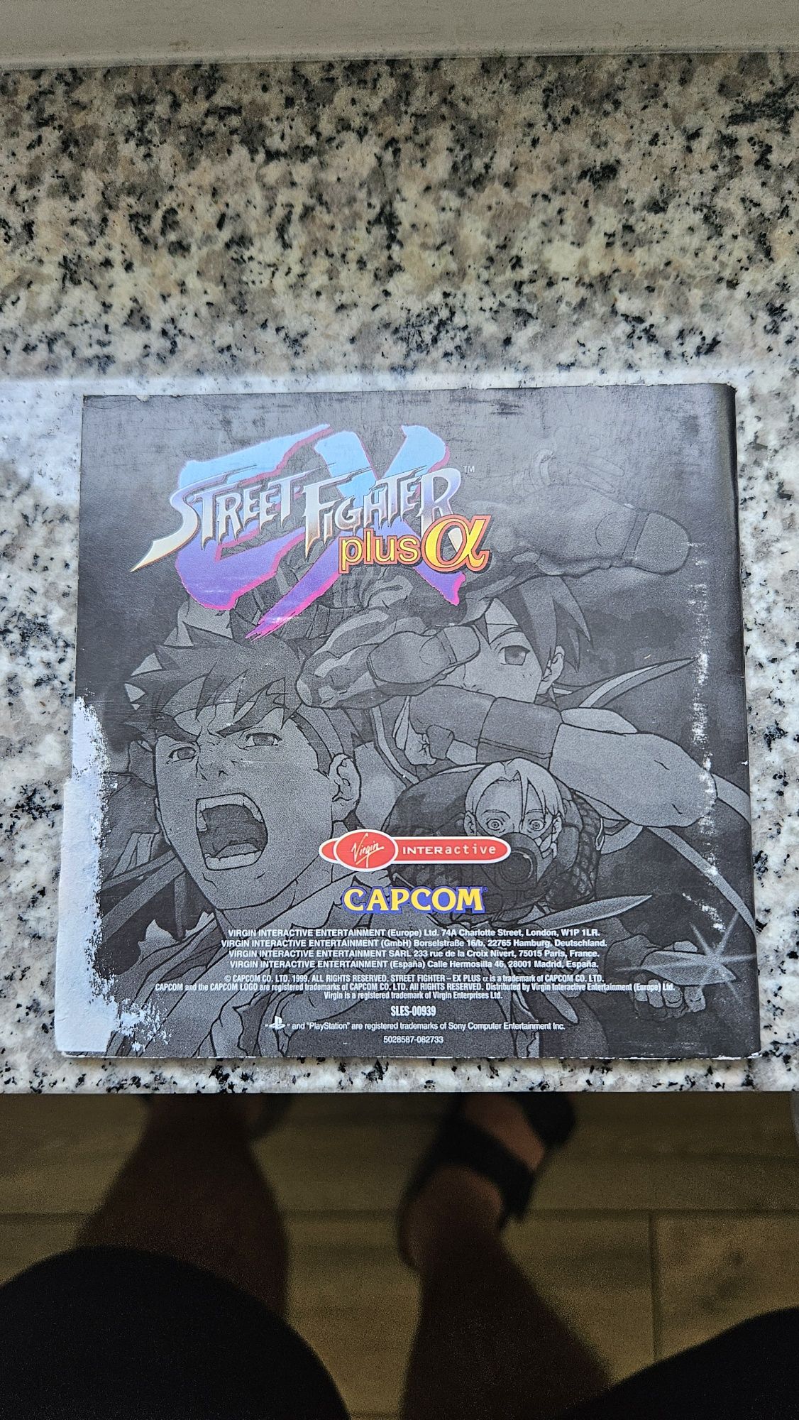 Manual z Street fighter plus alfa gry na ps1