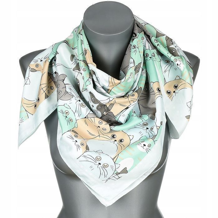 Chusta damska apaszka pod szyję lekka elegancka na jesień modna nowa