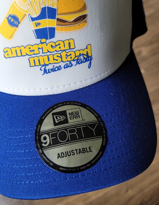 czapka z daszkiem New Era Trucker Food american mustard burger NOWA