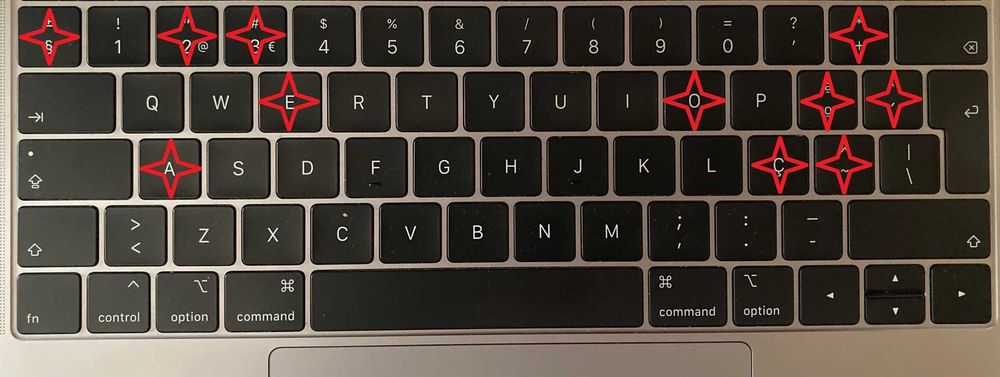 Teclas Macbook Pro Retina A1706/A1707/A1708