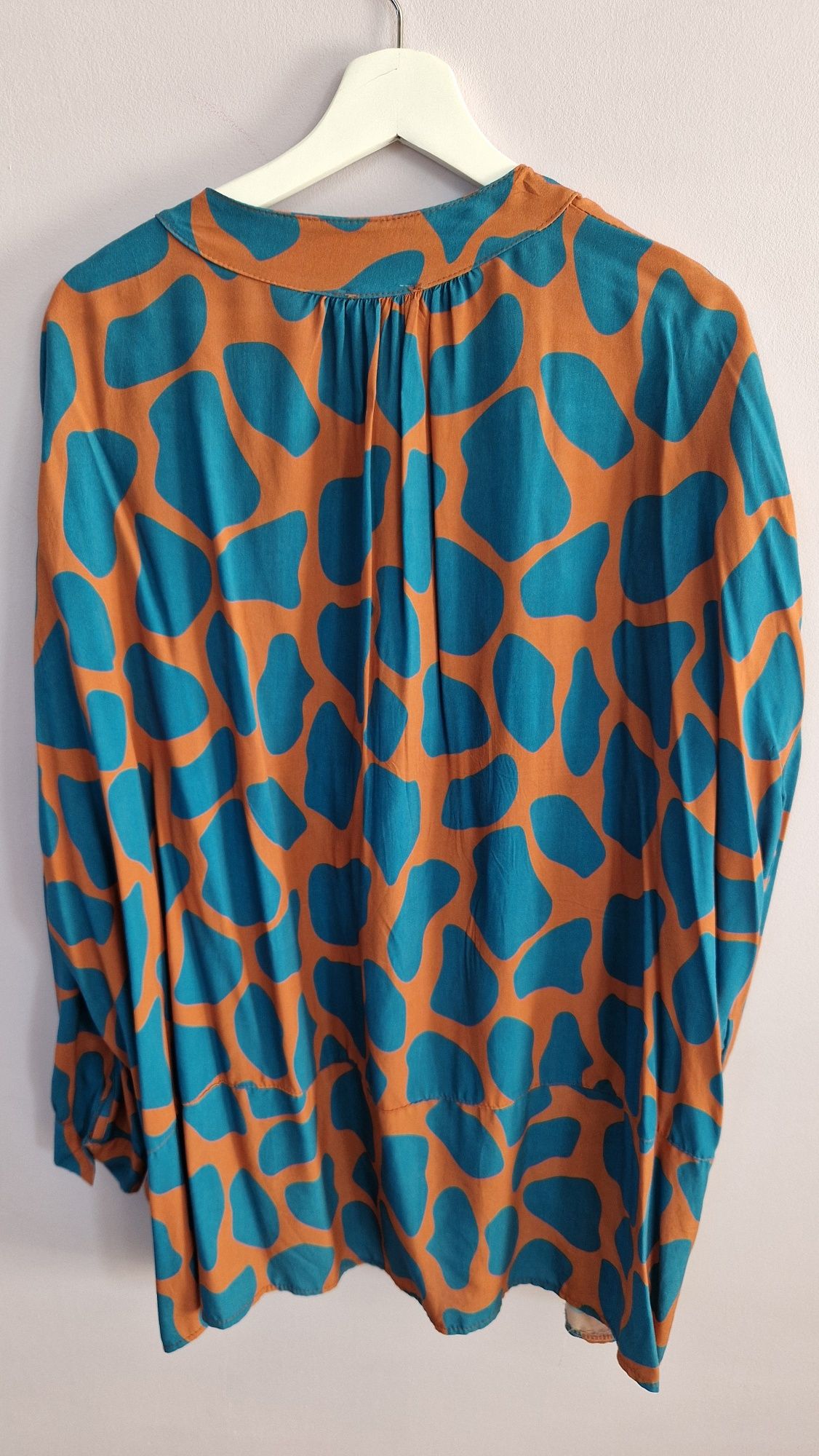Kolorowa elegancka tunika, bluzka motyl oversize plus size XL-7XL