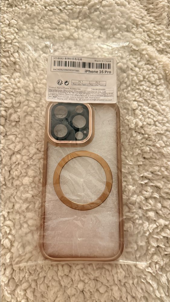 Capa iphone 16 pro com magsafe rose gold