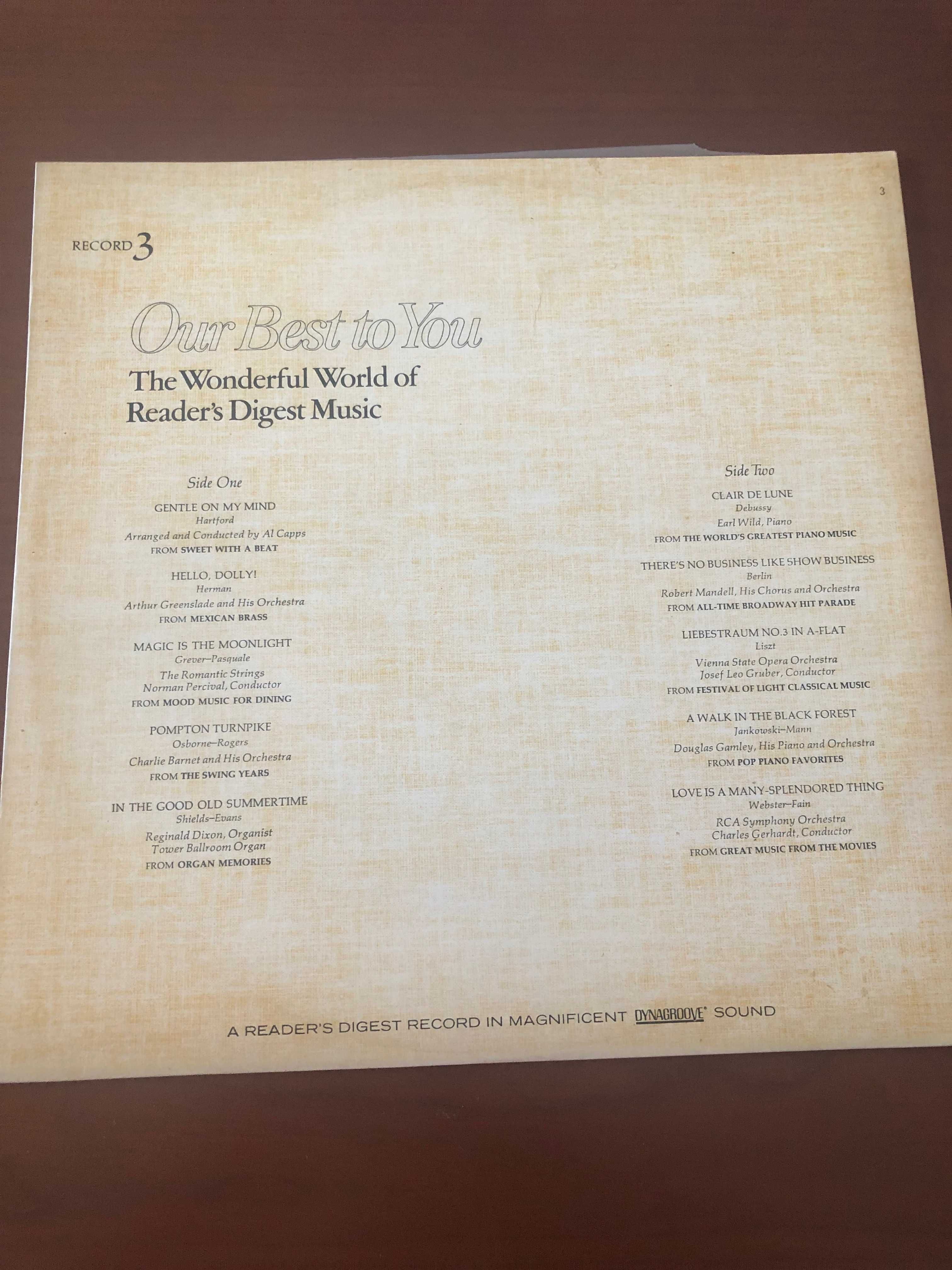 3 LPs Our Best to You The Wonderful World of Reader's Digest Music