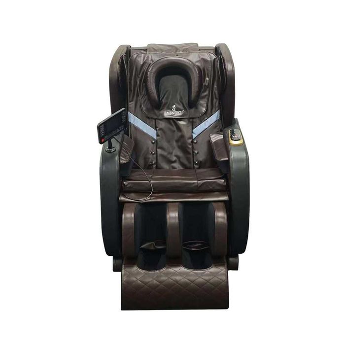 Fotel masujący Wypoczynkowy Do masażu rozkładany Brąz | Polski panel