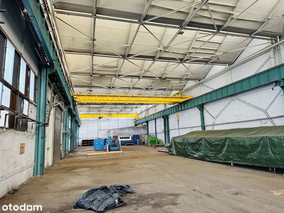 Hala produkcyjna z dwoma suwnicami 8T,wjazdy TiR