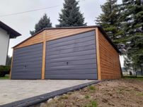 Garaż drewnopodobny  6x5 z dachem dwuspadowym
