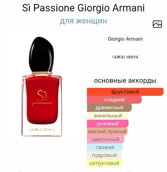 Si passione Giorgio Armani парфуми