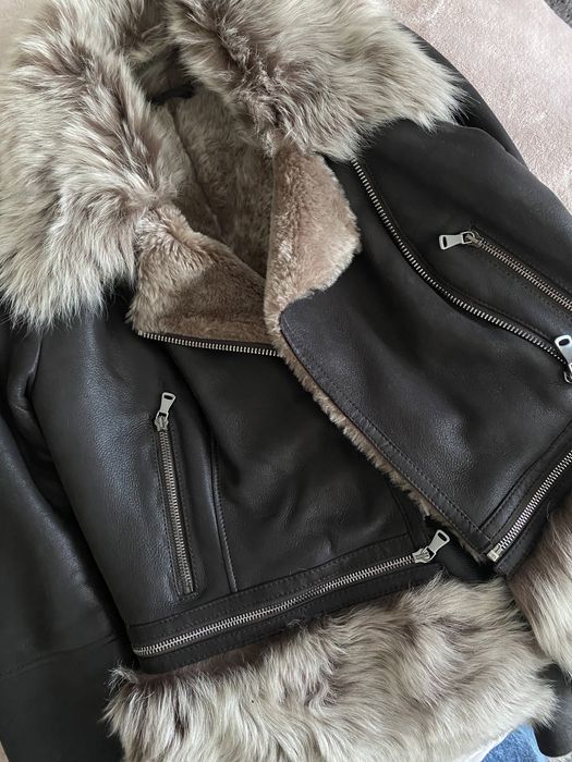 Натуральна шкіряна дублянка