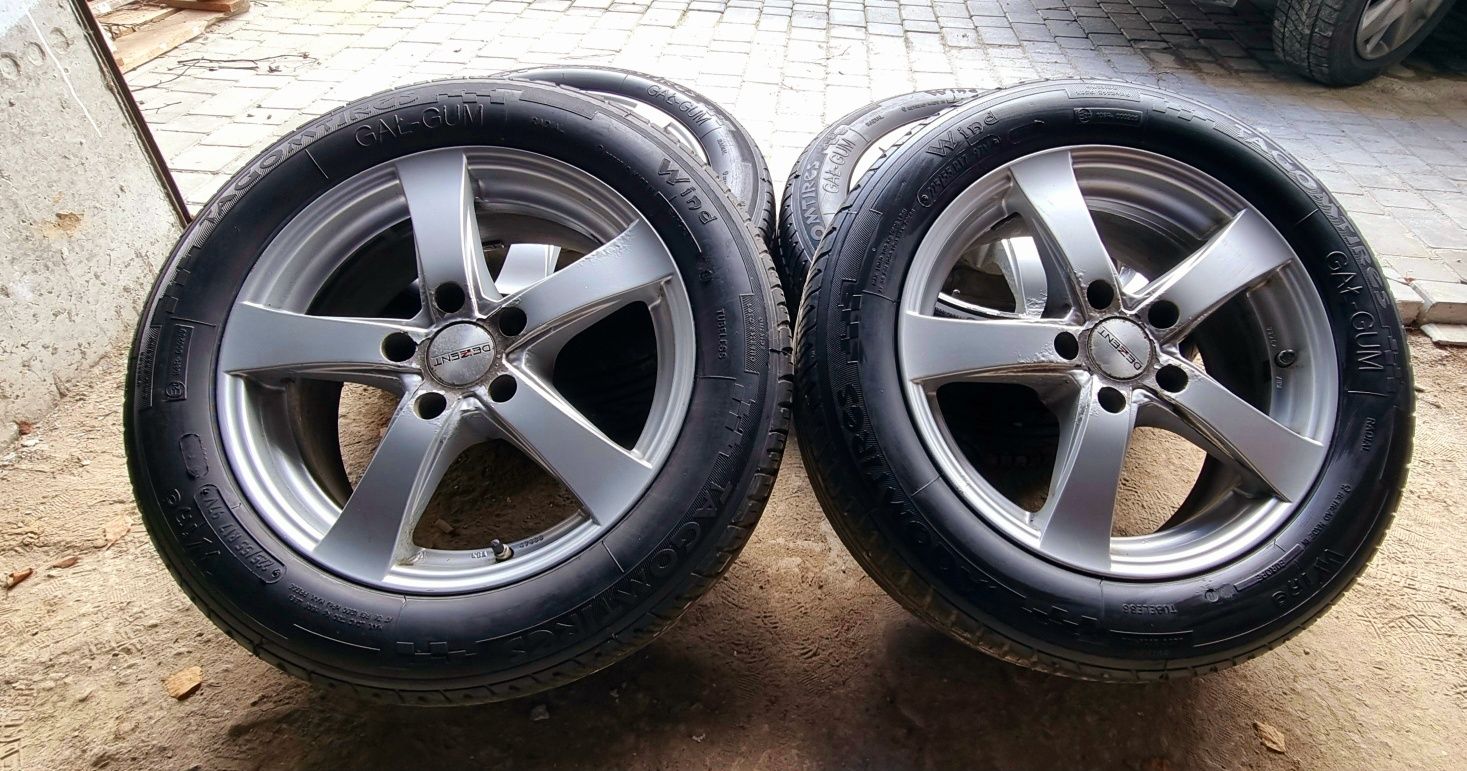 Диски з резиною 225/55/R17 ET35 5×120 Dezent