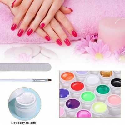 Kit de 24 Cores para Unhas em Gel, Acrílico ou Naturais