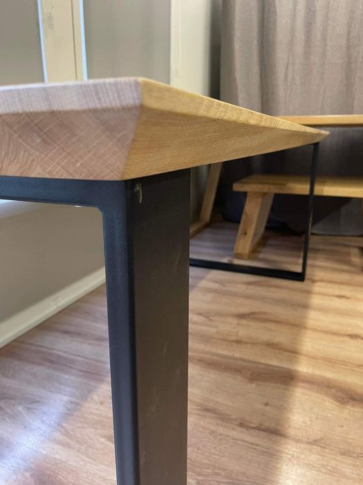 Handmade stół dębowy dąb drewniany loft na wymiar