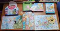 Zestaw puzzle brokatowe Frozen mapa Europy memos Peppa Pig