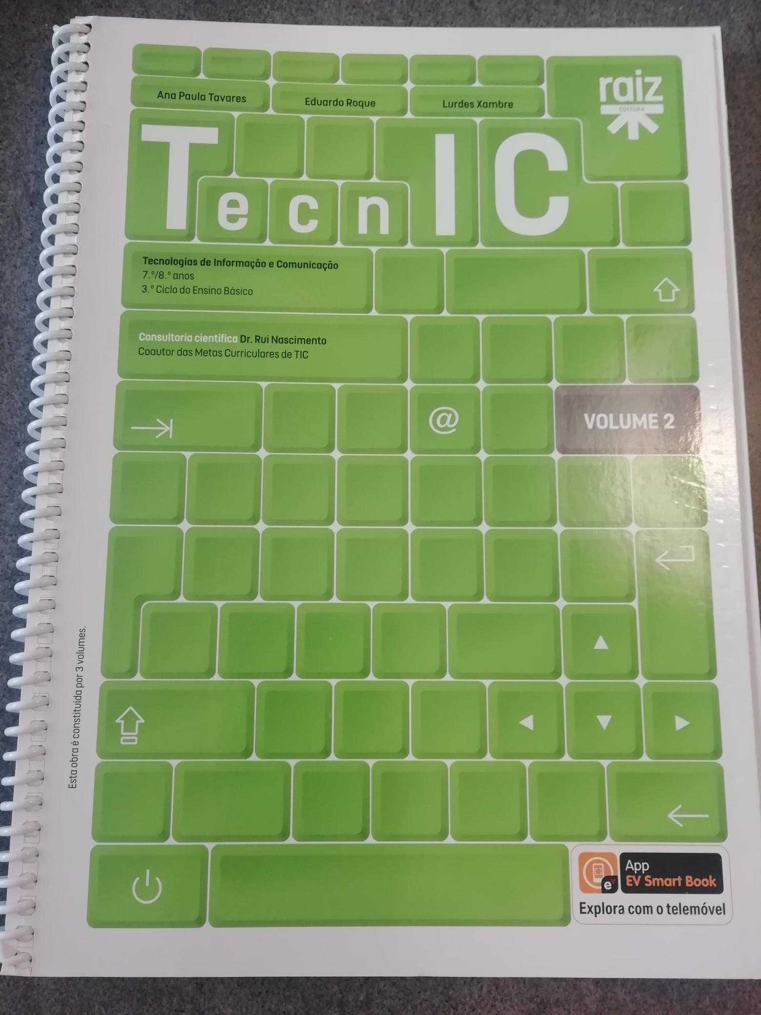 Manual de TIC 7º e 8º ano, Raiz Editora + Caderno de atividades