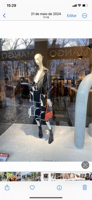 Saia preta geometrica