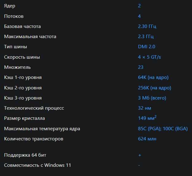 Intel Core i3 2350M 2.3Ghz 2/4 + термопаста