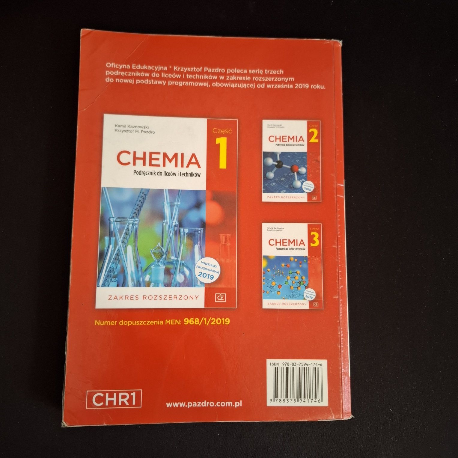 Chemia rozszerzona klasa 1 liceum/technikum