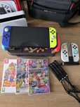 Nintendo switch OLED ZESTAW GRY ETUI Joycon
