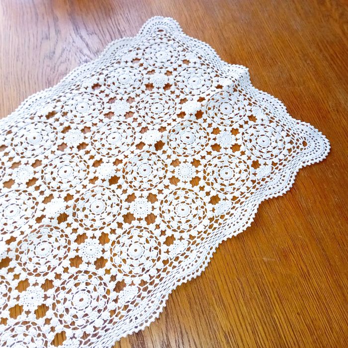 szydełkowy bieznik -111 cm x 34cm -MA PLAMKE