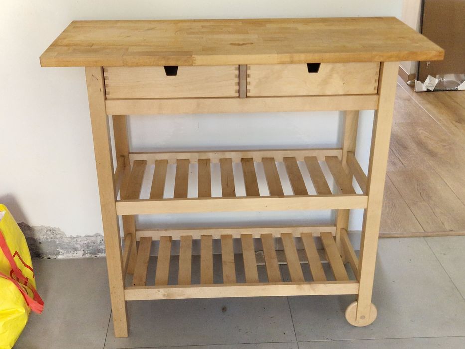 Carrinho madeira ikea cozinha forhoja