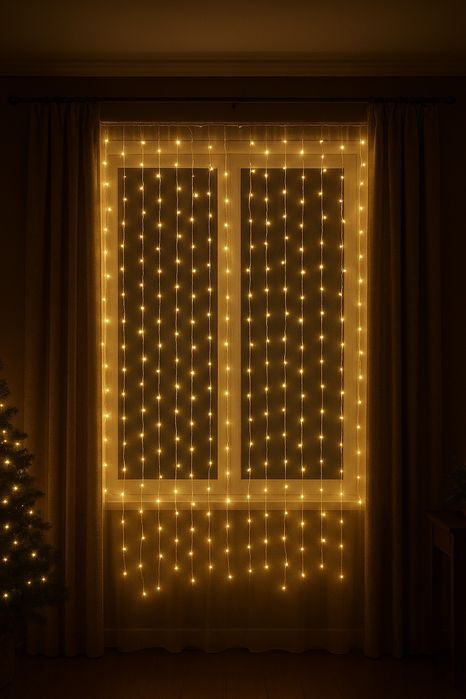 Kurtyna Świetlna 200led nowa