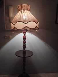 lampa stojąca ,ze stolikiem PRL