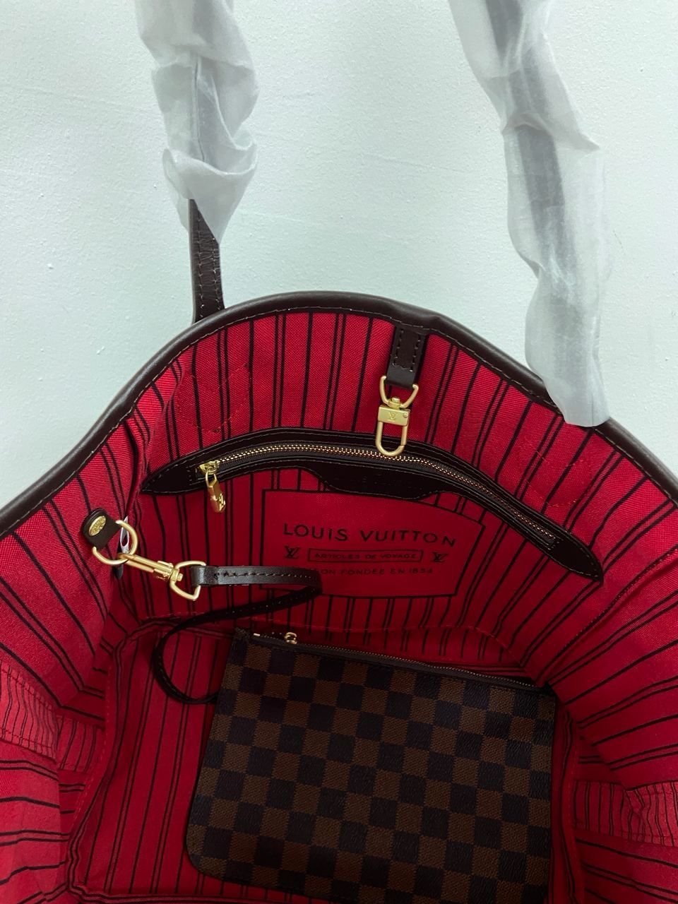 Сумка жіноча шоппер Louis Vuitton Neverfull MM Damier Ebene