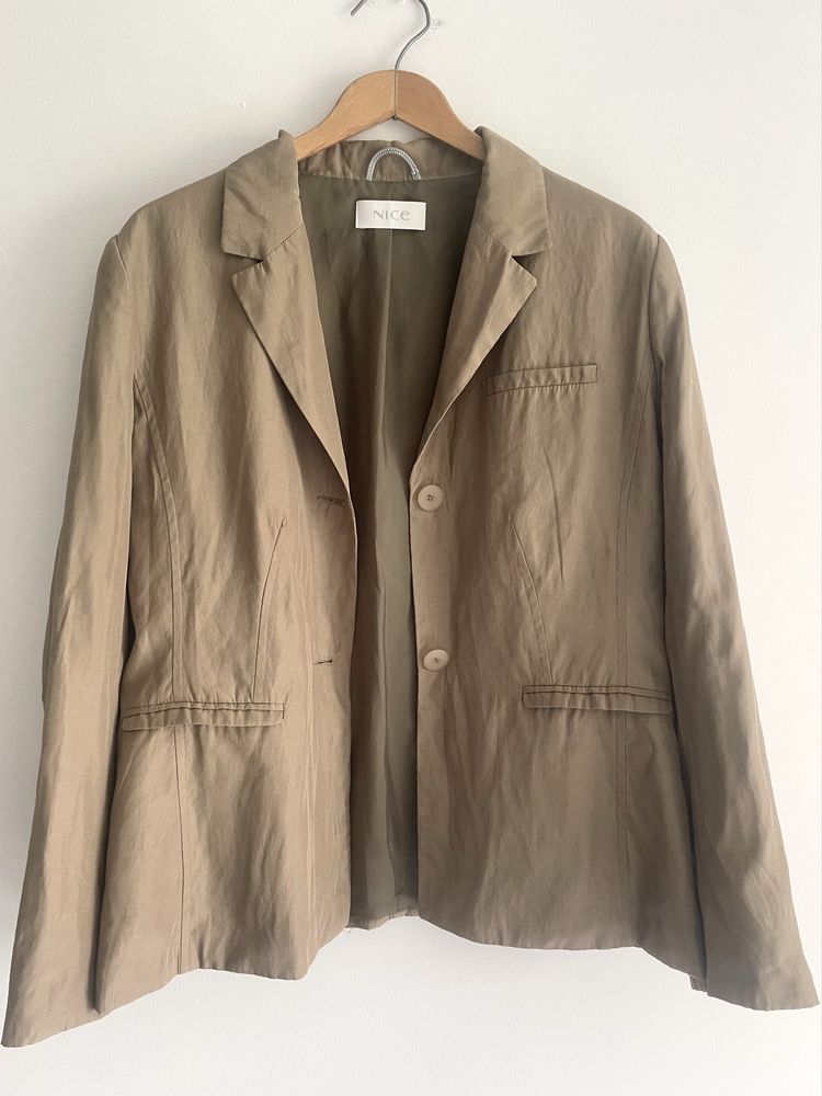 Beżowy żakiet marynarka plus size XXL