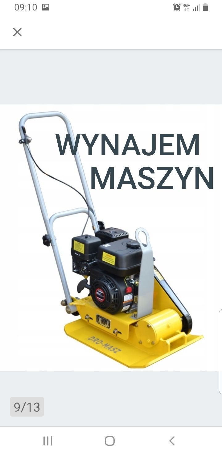 Wiertnica spalinowa WYNAJEM glebogryzarka zagęszczarka łuparka