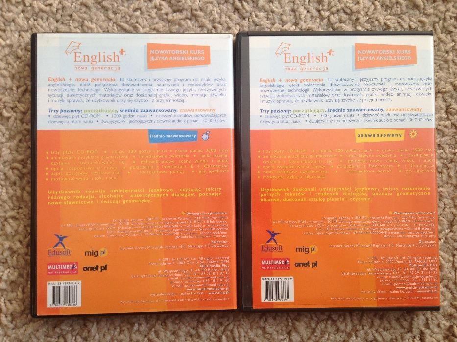 Multimedialny kurs jezyka angielskiego English + 6 plyt plus edusoft