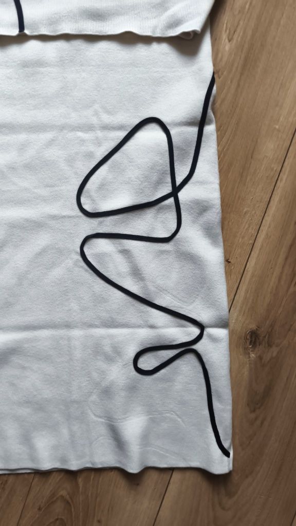 Komplet zestaw dzianinowy dzianina sweter spódnica maxi roz.L-XL Nowy