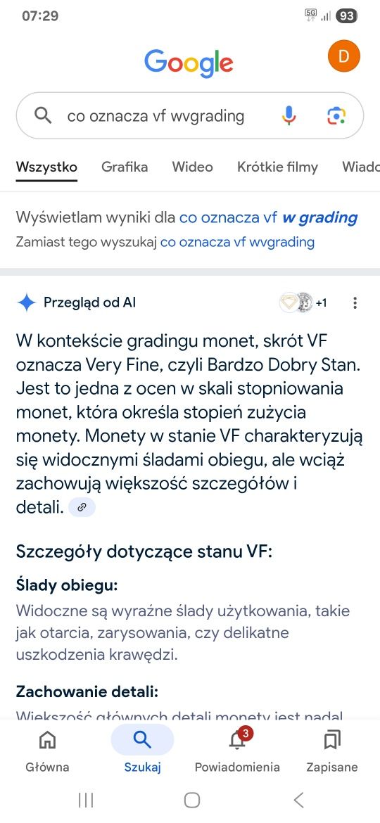 5 złotych Nike 1930, srebro  VF 30. Piękna, rzadka i oryginalna!!!