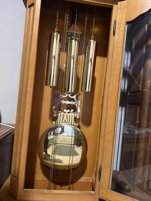 Zegar stojący tempus w skrzyni dębowy