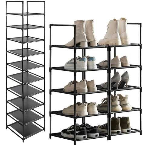N O W  czarny loft regał lekki modułowy stojak na buty organizer półka