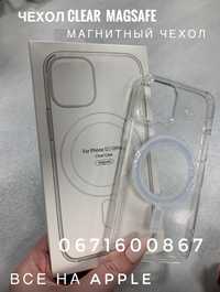 Чехол Clear Case MagSafe на айфон 12 Прозрачный чехол на iphone 13/14