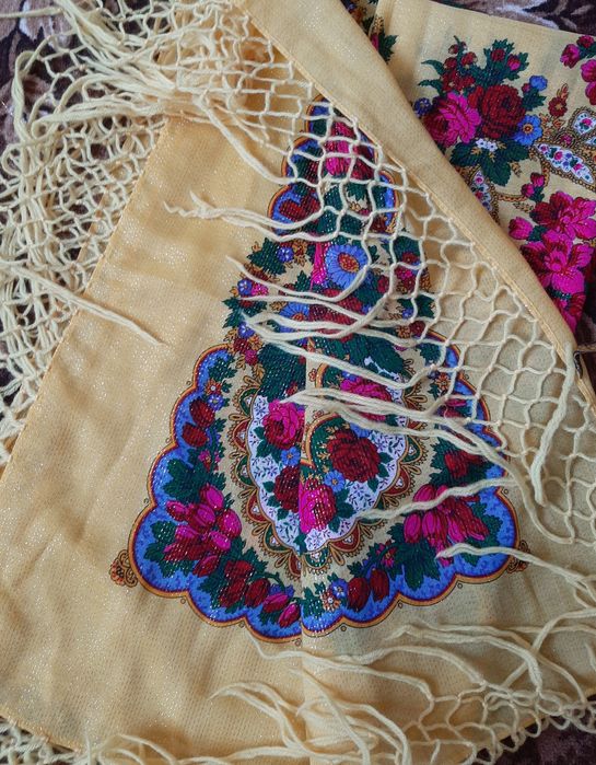 Японська хустка, хустина, вовна, шерсть, вінтаж