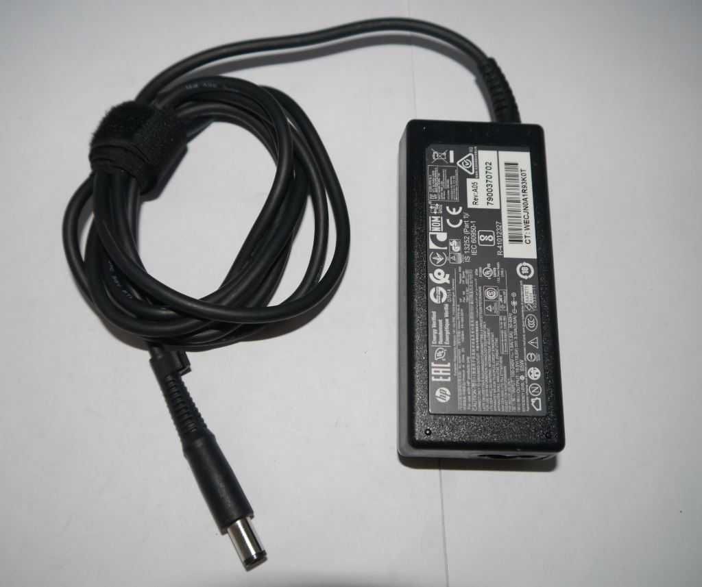 Zasilacz ładowarka HP 19,5V, 3,33A 65W czarny wtyk + kabel zasilający