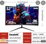 Gawfolk Monitor Zakrzywiony 32 cale 2K 165Hz