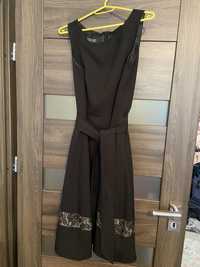 Sukienka wieczorowa Black Label małe 38 M czarna z paskiem