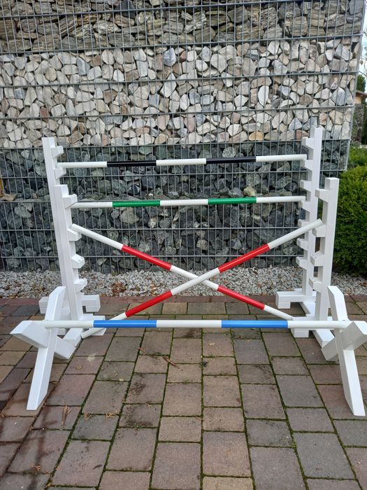 Super Przeszkody do hobby horse cavalettka, krzyżakowa 2w1,stacjonata