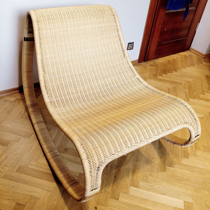 Fotel bujany pleciony wiklinowy Ikea Irvine James