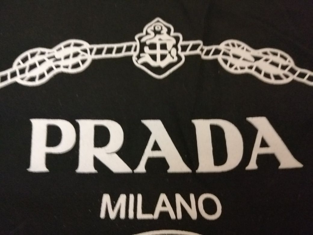 NOWA damska koszulka Prada t-shirt Milano czarny XL