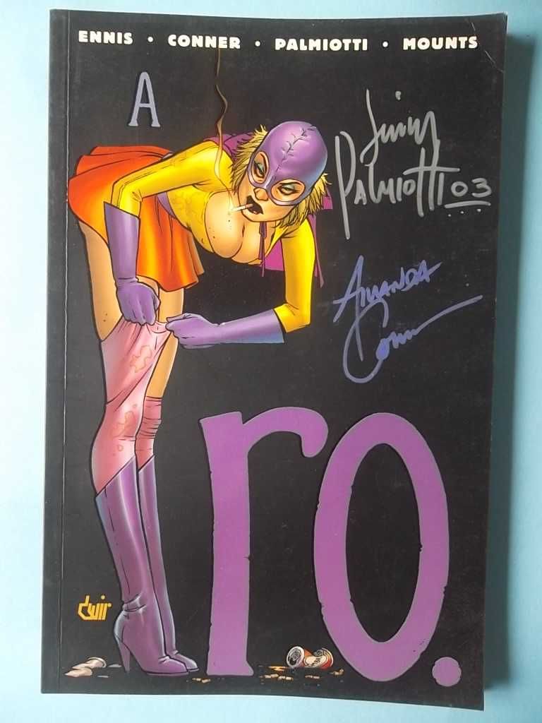 "A PRO" - Assinado na capa por Jimmy Palmiotti e Amanda Conner.