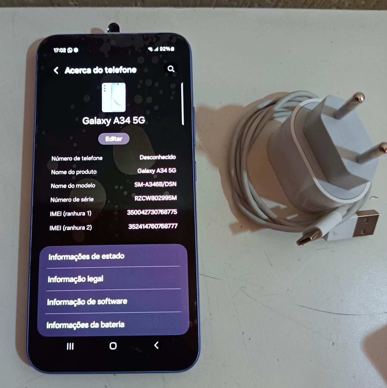Samsung A34 5G 128GB impecável