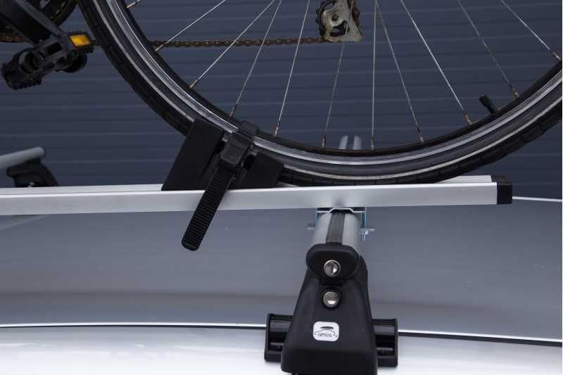 Bagażnik rowerowy uchwyt na dach na rower aluminiowy zamek AMOS TOUR